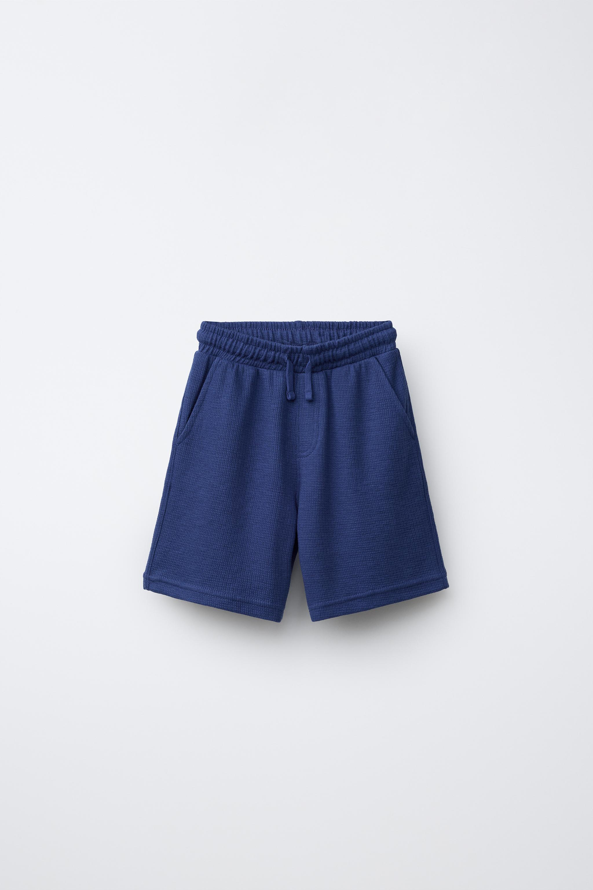 WAFFLE T-SHIRT AND BERMUDA SET WITH LABEL